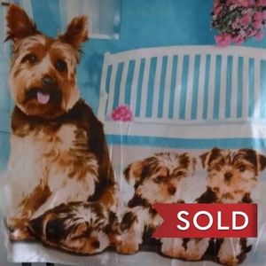 Yorkie Throw, NWT $25>$23>$20$18 Final Price Drop. No Other Discounts Offered